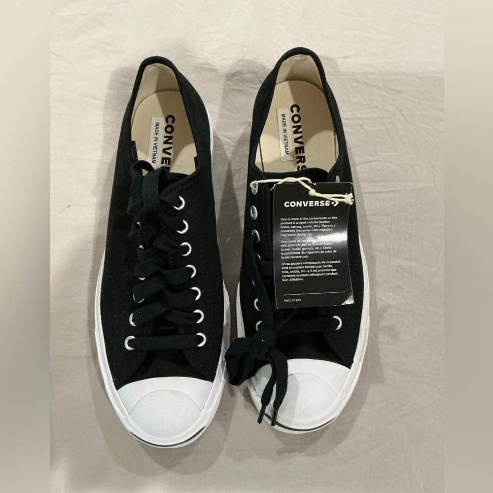 Converse Jack Purcell Black Canvas Sneakers Men’s 8.5